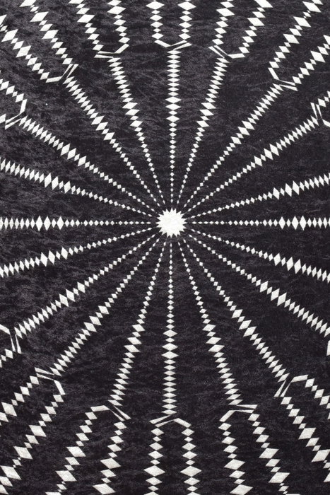 Conceptum Alfombra Buio Djt Diámetro 140 cm Blanco y Negro